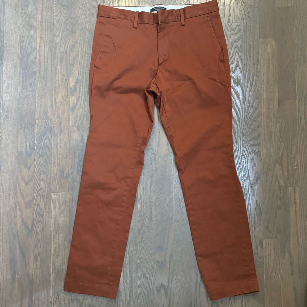 Banana Republic Aiden Slim Fit Terracotta Chinos 30x30